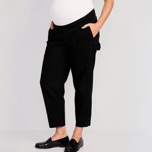 NWT Old Navy Maternity Rollover Waist Cargo Utility Pants Black